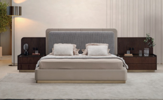 Modern Bed Luxe Elegant Bedden ontwerp Slaapkamer 180x200 Meubels Stof