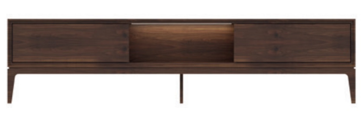 Luxe woonkamer bruin meubels woonkast tv-standaard nieuw modern.