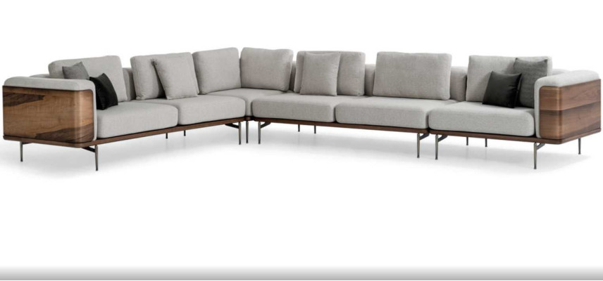 Woonkamer hoekbank L-vorm Hout Modern met luxueus ontwerp Hoekbank