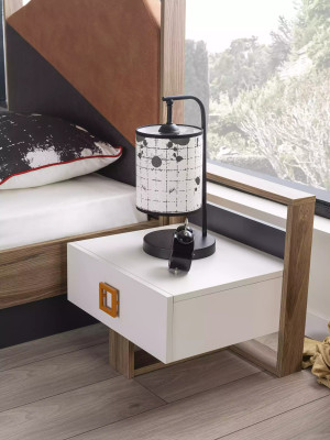 Kindermeubel set Kinderbed Kinderkamer Bed Hout Grijs Set 4-delig
