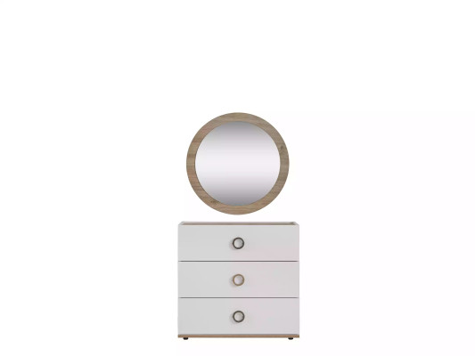 Groep dressoir met spiegel, dressoir van wit hout, slaapkamer kast set.
