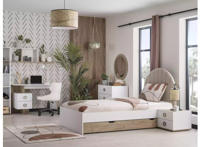 Bedframe kinderbed kindermeubels kinderkamer bed hout wit modern