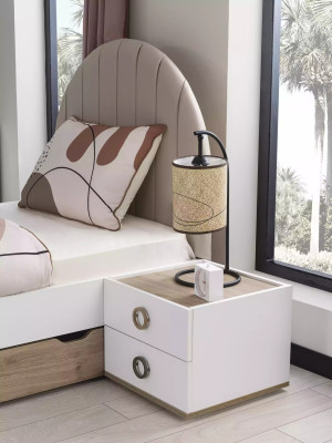 Ontwerp kinderkamer Compleet bed Kinderm meubels Hout Wit Set 4-delig Nieuw