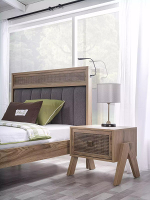 Kinderkamer Compleet Bedframe Kindermeubels Bed Hout Bruin Set 4-delig