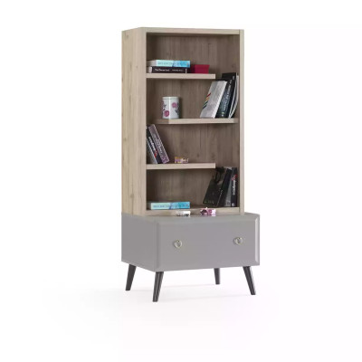 Boekenplank staande plank kinderplank plank boekenkast hout grijs
