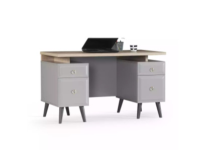 Computertafel Bureau Kinderbureau Hout Grijs Tafel Ontwerp