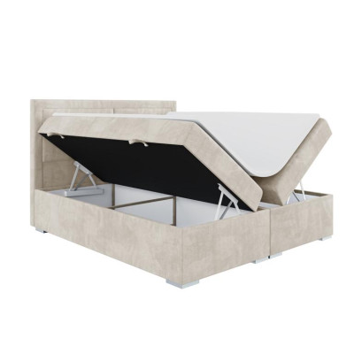Luxe slaapkamer bed dubbel gestoffeerd modern design meubilair boxspringbed