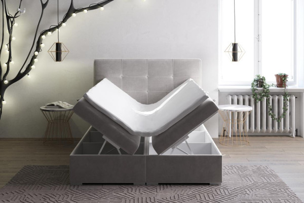 Bed slaapkamer luxe textiel meubels gestoffeerde meubels stijl boxspringbed