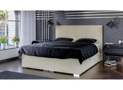 Slaapkamer Bed Bekleding Stof Ontwerp Luxe Meubels Tweepersoonsbed Boxspringbed