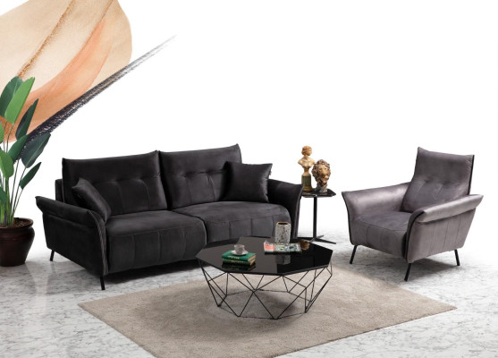 Woonkamerset Modern Design Meubilair Luxe Bankstel Set 2-delig.