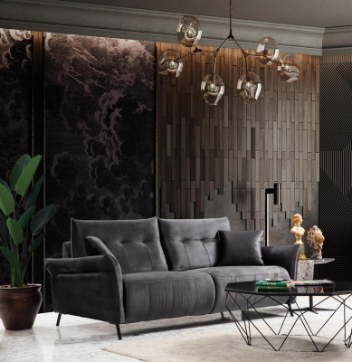 Driepersoonsbank Luxe Modern Woonkamer Beklede Stoffen Meubels Bank Nieuw