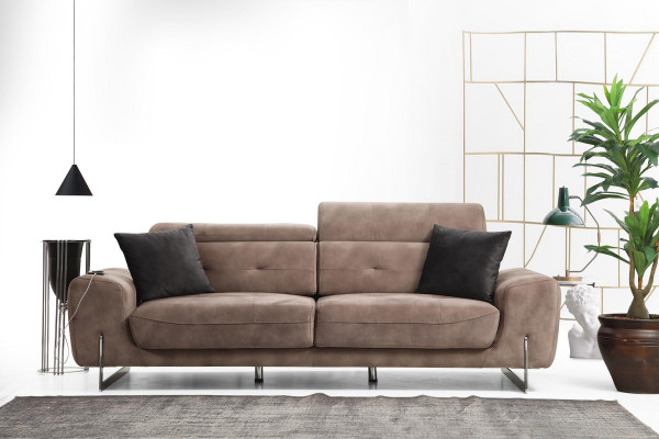 Sofaset Driepersoonsbanken Woonkamer Fauteuil Modern Design Textiel
