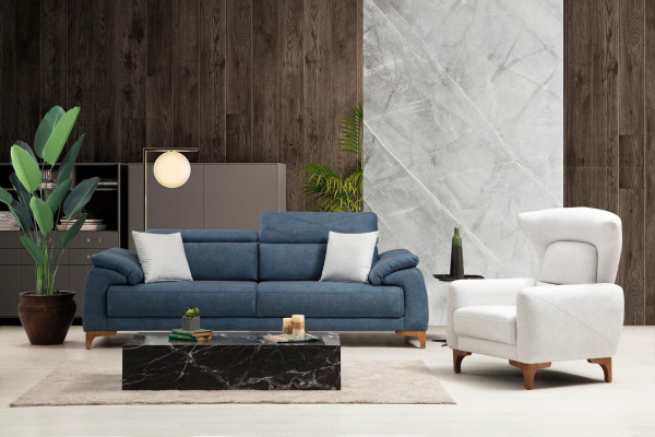 Compleet Bank Bank Driezitsbank Wit Fauteuil Woonkamer Bankstel 3-delig