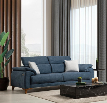 Bank Bank Woonkamer Modern Meubilair Driezitter Blauwe Bank Design