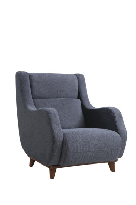 Grijze fauteuil moderne zitkamer gestoffeerde meubels textiel meubeldesign
