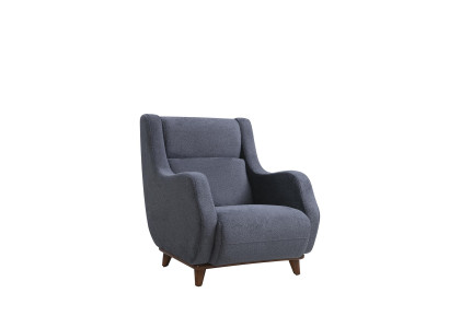Grijze fauteuil moderne zitkamer gestoffeerde meubels textiel meubeldesign