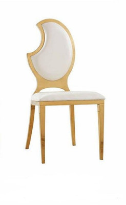 Ontwerp stoel bekleding Nieuw Moderne stoelen Eetkamer Luxe roestvrijstalen fauteuil
