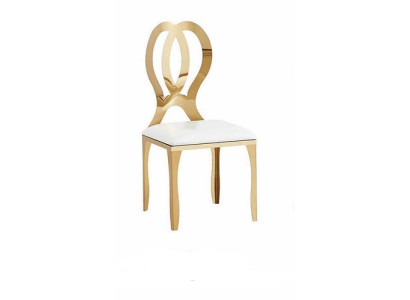 Leenstoel Massief Roestvrij Staal Textiel Gestoffeerde Stoelen Eettafel Design Eetkamer