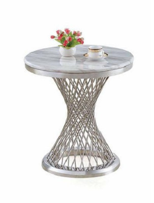 Ronde salontafel bijzettafel roestvrij staal luxe meubels woonkamer rond.