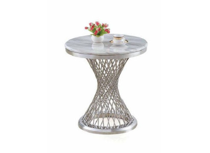 Ronde salontafel bijzettafel roestvrij staal luxe meubels woonkamer rond.