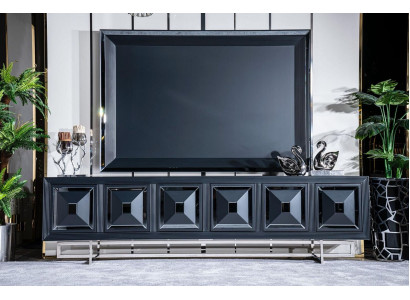Woonkamer tv-meubel tv-standaard kast lage tv-tafel nieuw zwart --> Woonkamer tv-meubel tv-standaard kast lage tv-tafel nieuw zwart