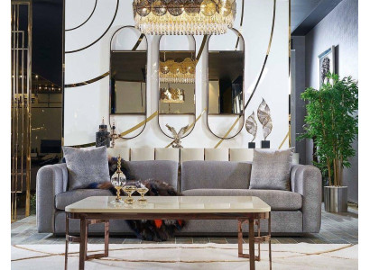 Luxe bankstel set 2-dlg bank 3-zits salontafel bankbanken fauteuil nieuw
