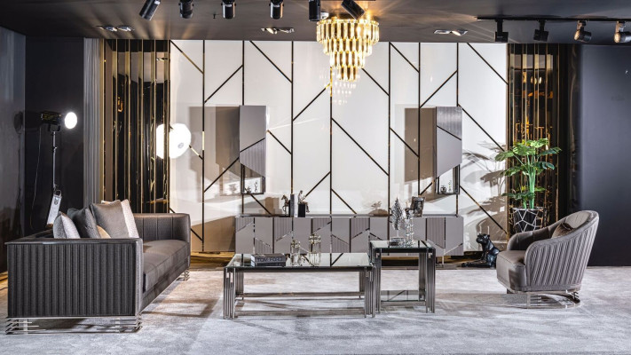 TV-standaard + 2x planken Sideboard tv Lowboard Woonkamer Hout Modern Nieuw