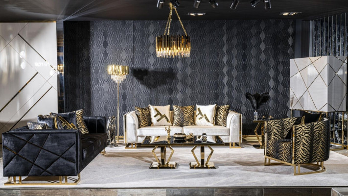 Woonkamer bankstel 3+3+1 salontafel bijzettafel set 5-delig Nieuw Woonkamer bankstel 3+3+1 salontafel bijzettafel set van 5 stuks Nieuw