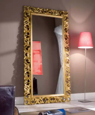 Klassieke design spiegel woonkamer dressoir luxe houten frame nieuw.