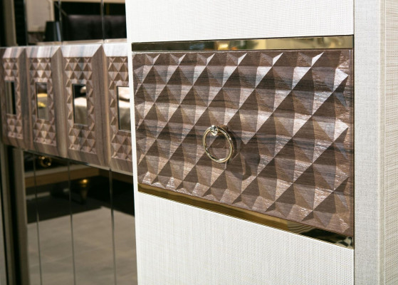 Kledingkast Houten kast Slaapkamer Meubels Design Kasten Grijs Italië