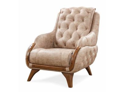 Fauteuil zitplaats klassiek design woonkamer gestoffeerde eenzitter leren stijl