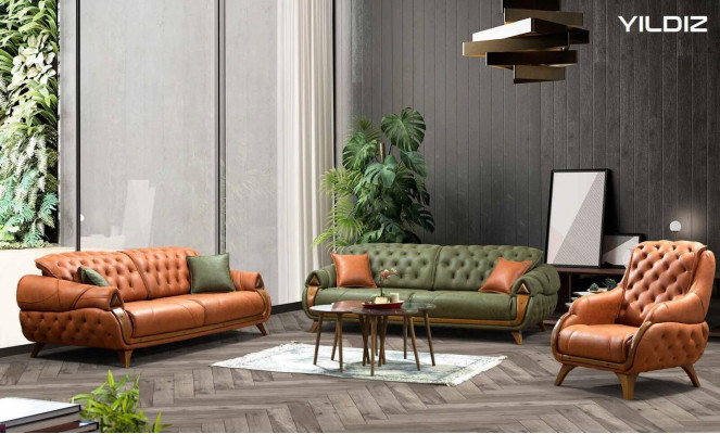 Sofa set 3+3 zits bank banken bankstellen luxe groep set 2-delig