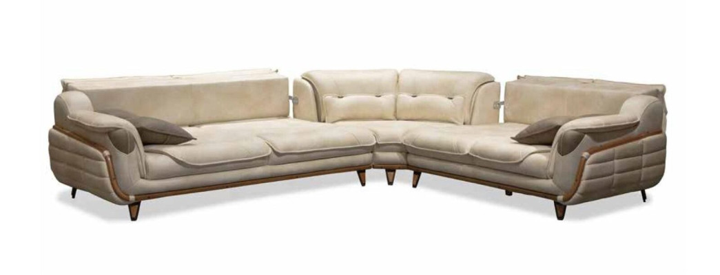 Hoekbank L-vorm textiel luxe bank woonlandschap gestoffeerde bank bankstellen