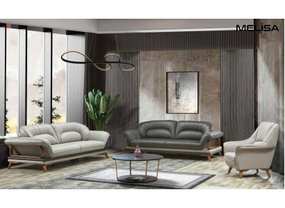 Luxe bankstel set bankstel 3+3+1 zits banken fauteuil stof 3-delig.