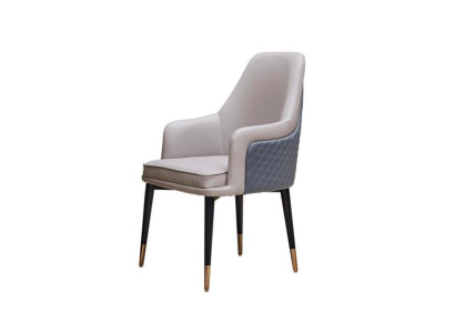 Eetkamerstoelen Woonkamer luxe grijze stoel met houten poten Modern nieuw