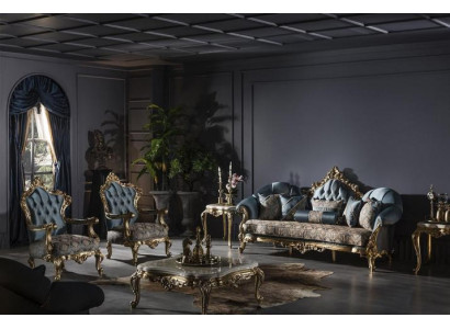 Barok klassiek woonkamer bankstel set tafel bankstel 6-delige set