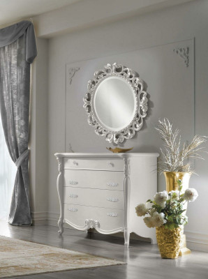 Klassieke slaapkamer commodes 2-delige set Barok Rococo commode + spiegel Nieuw