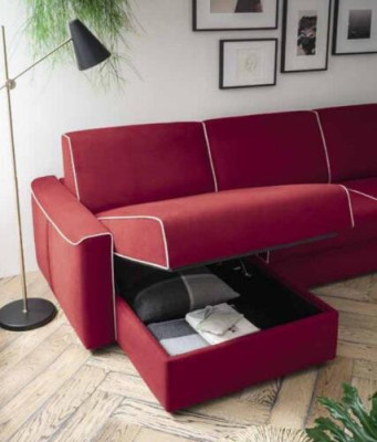Hoekbank Modern Design Bank Focus Stof L-Vorm Bankstel Woonlandschap Italiaanse Meubels