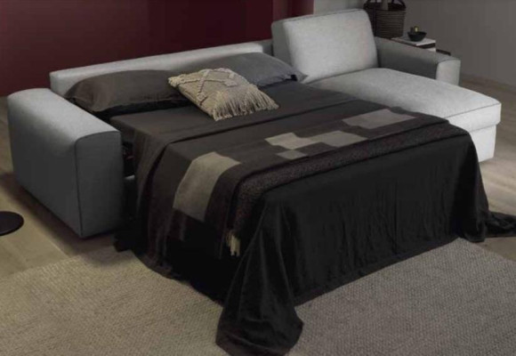 Moderne luxe hoek textiel houten bank L-vorm alfitalia design gestoffeerde woonkamer