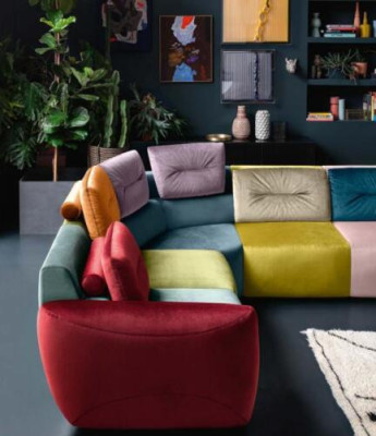 Hoekbank Stoffen Hoek Woonlandschap Ontwerp Hoekbank Bank Bank Italië Alfitalia