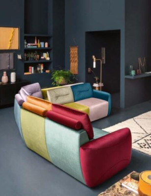 Hoekbank Stoffen Hoek Woonlandschap Ontwerp Hoekbank Bank Bank Italië Alfitalia