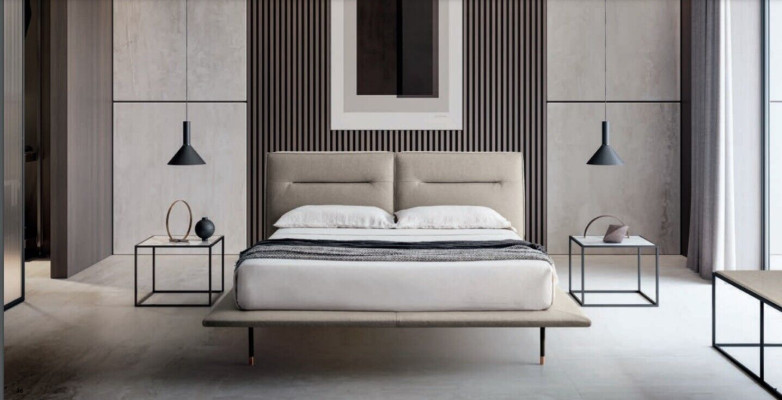 Ontwerp houten bedden met textiellederen bekleding 200x200cm bed slaapkamer hotelbedden tweepersoons.