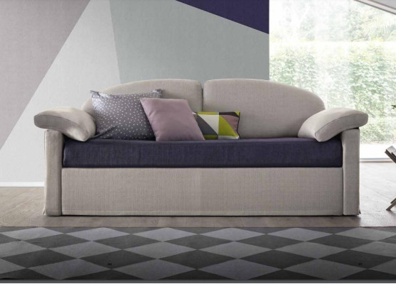 Design Sofa 3-zitsbank Couch Bekleding Luxe Textiel Twee-kleurig Italiaanse Meubels