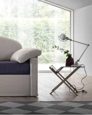 Design Sofa 3-zitsbank Couch Bekleding Luxe Textiel Twee-kleurig Italiaanse Meubels