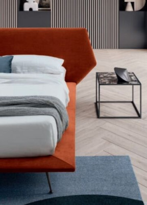 Tweepersoonsbed Bedden Ontwerp Bekleed Slaapkamer 200x200cm Modern Houten Bed Italië