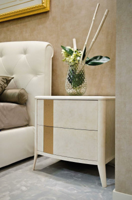 Italiaanse stijl meubels 4-delige set Bed + 2x nachtkastje + commode slaapkamer