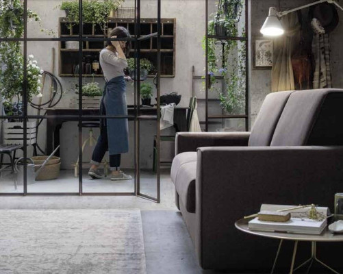 Sofa Tweezitter Stof Bank Bekleding 2 Zits Woonkamer Textielbank Design Bank