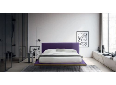 Design bed 140x200cm gestoffeerd luxe bedden dubbele hotel slaapkamer hout nieuw