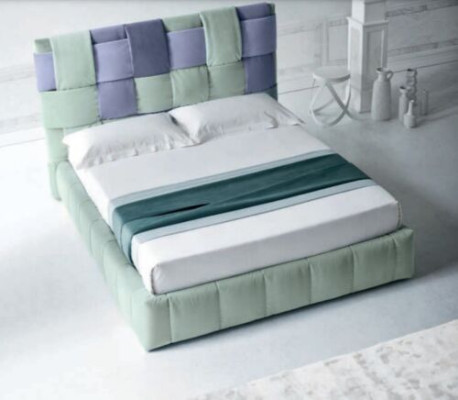 Moderne luxe bedden gestoffeerd textiel Hoogwaardig slaapkamerbed Italiaanse meubelen