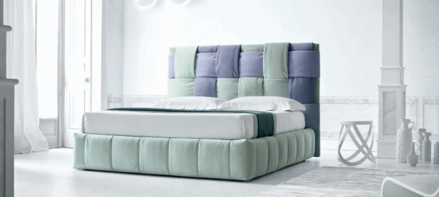 Moderne luxe bedden gestoffeerd textiel Hoogwaardig slaapkamerbed Italiaanse meubelen
